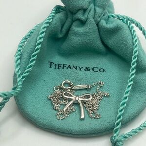 Tiffany & Co. Sterling Silver Ribbon Bow Necklace
